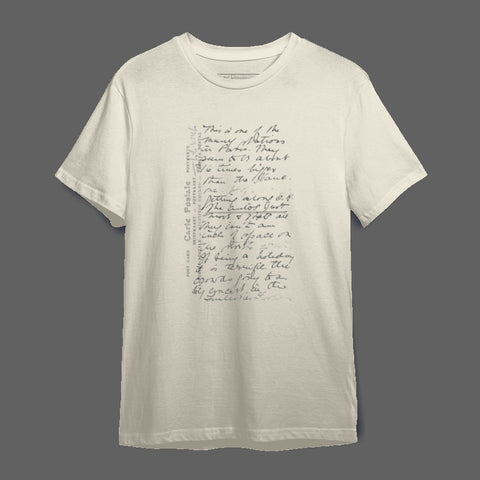 Stylish Short Sleeve T-Shirt with Unique Script Design