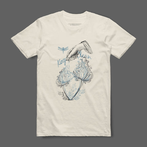 Keep Growing Hand Flower Design Graphic Tee