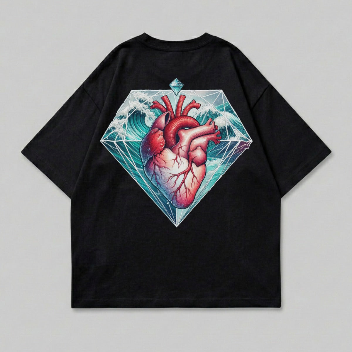Striking Anatomical Heart Diamond Ocean Waves Design product type