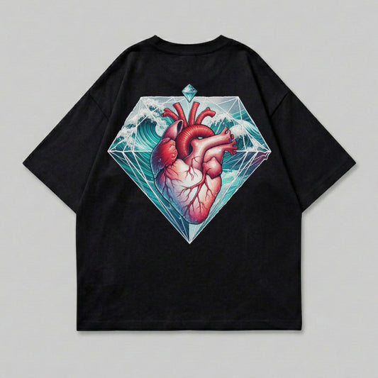 Striking Anatomical Heart Diamond Ocean Waves Design product type