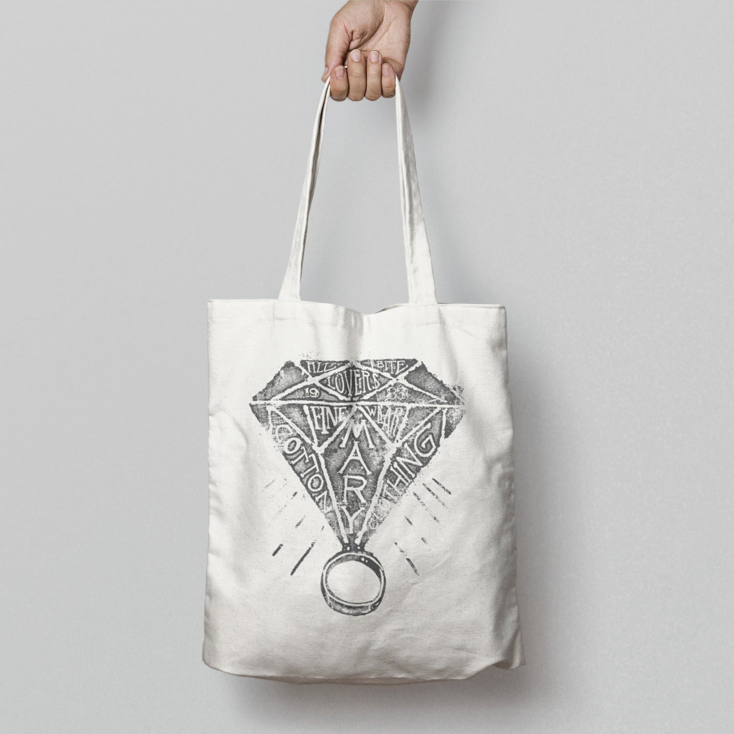 Diamond Shaped Artwork Cotton Tote Bag Product