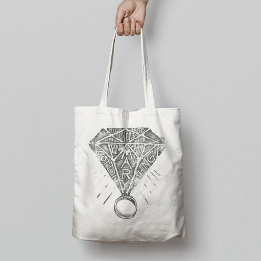 Diamond Shaped Artwork Cotton Tote Bag Product