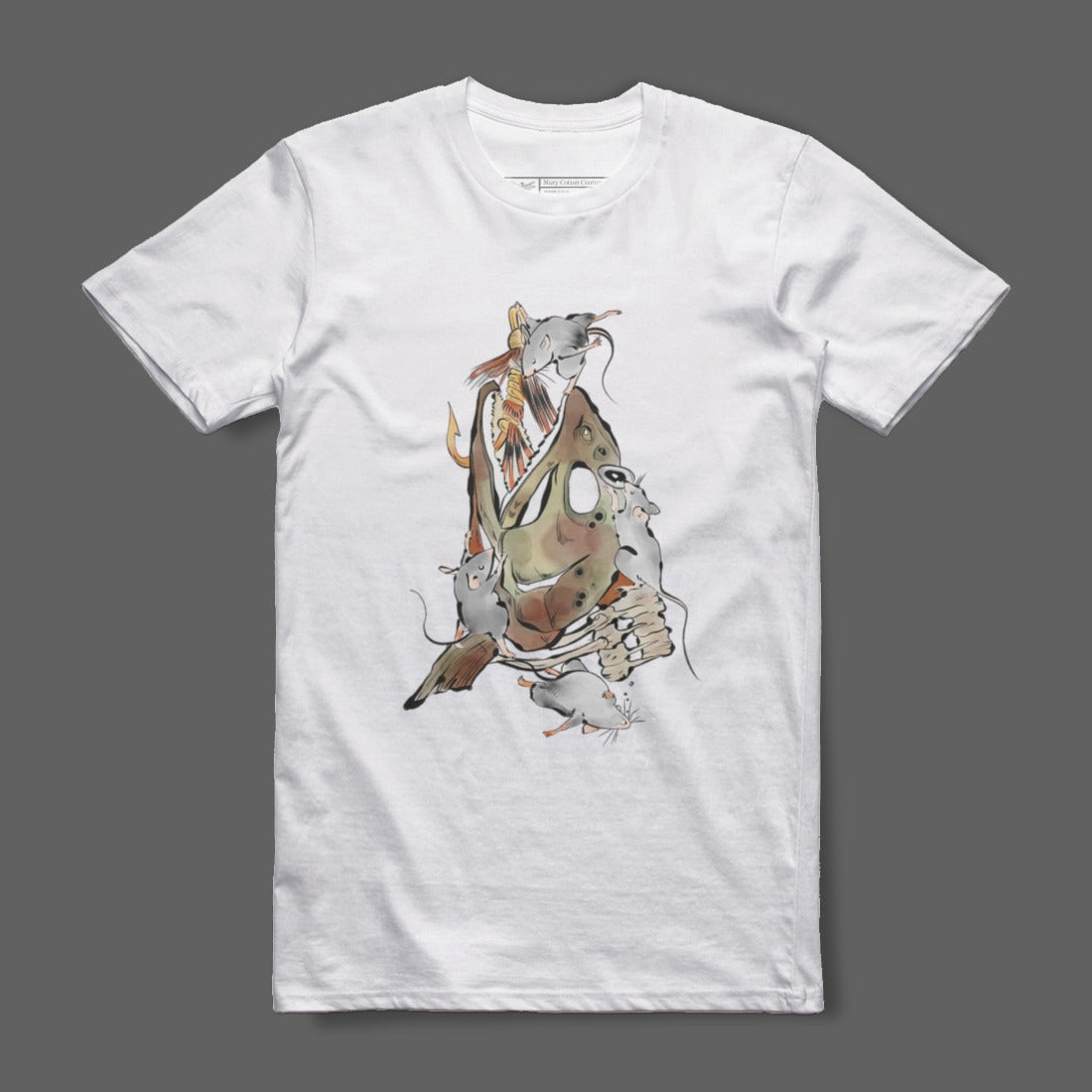 Artistic Illustration of Mice On Fish T-shirt