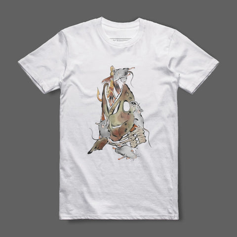 Artistic Illustration of Mice On Fish T-shirt