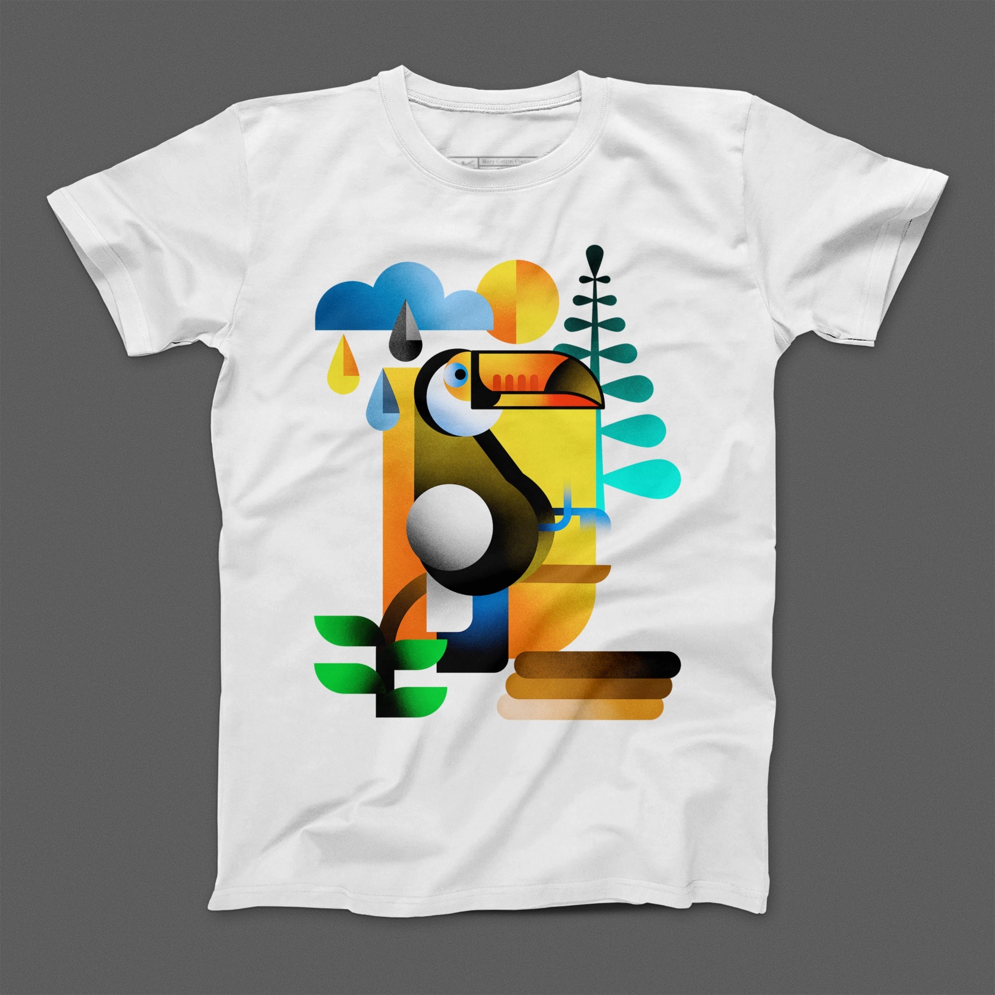 Colorful Abstract Toucan Nature Scene Shirt