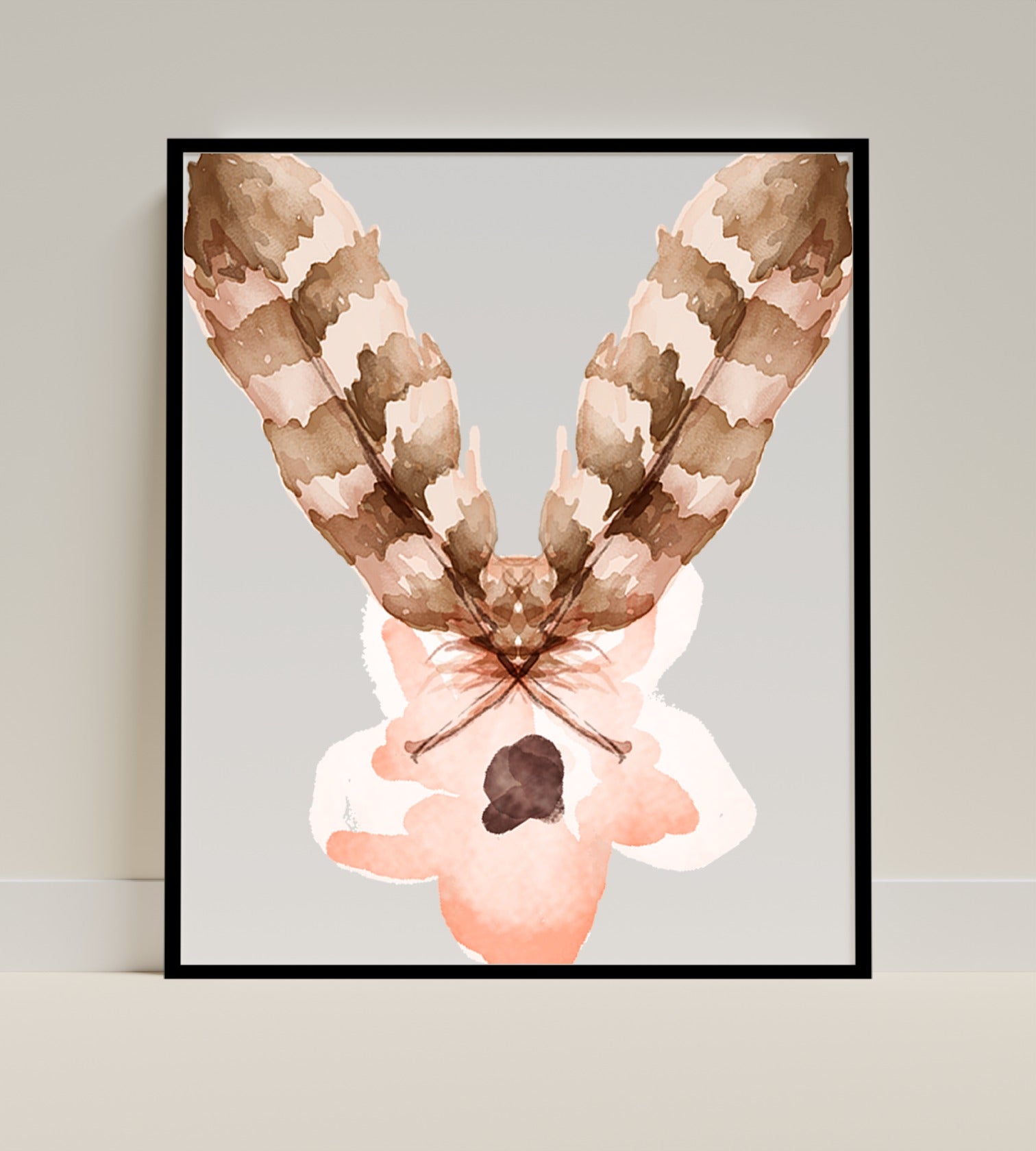 Abstract Butterfly Inkblot Art Print Wall Poster Decor