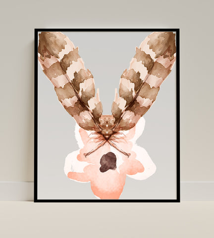 Abstract Butterfly Inkblot Art Print Wall Poster Decor