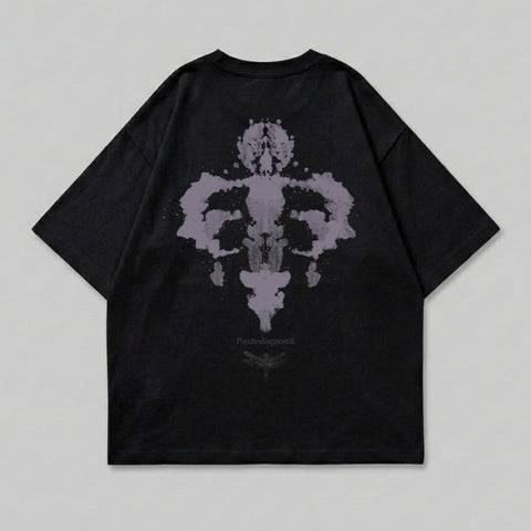 Black t-shirt with Rorschach inkblot and "Psychodiagnostik" text.
