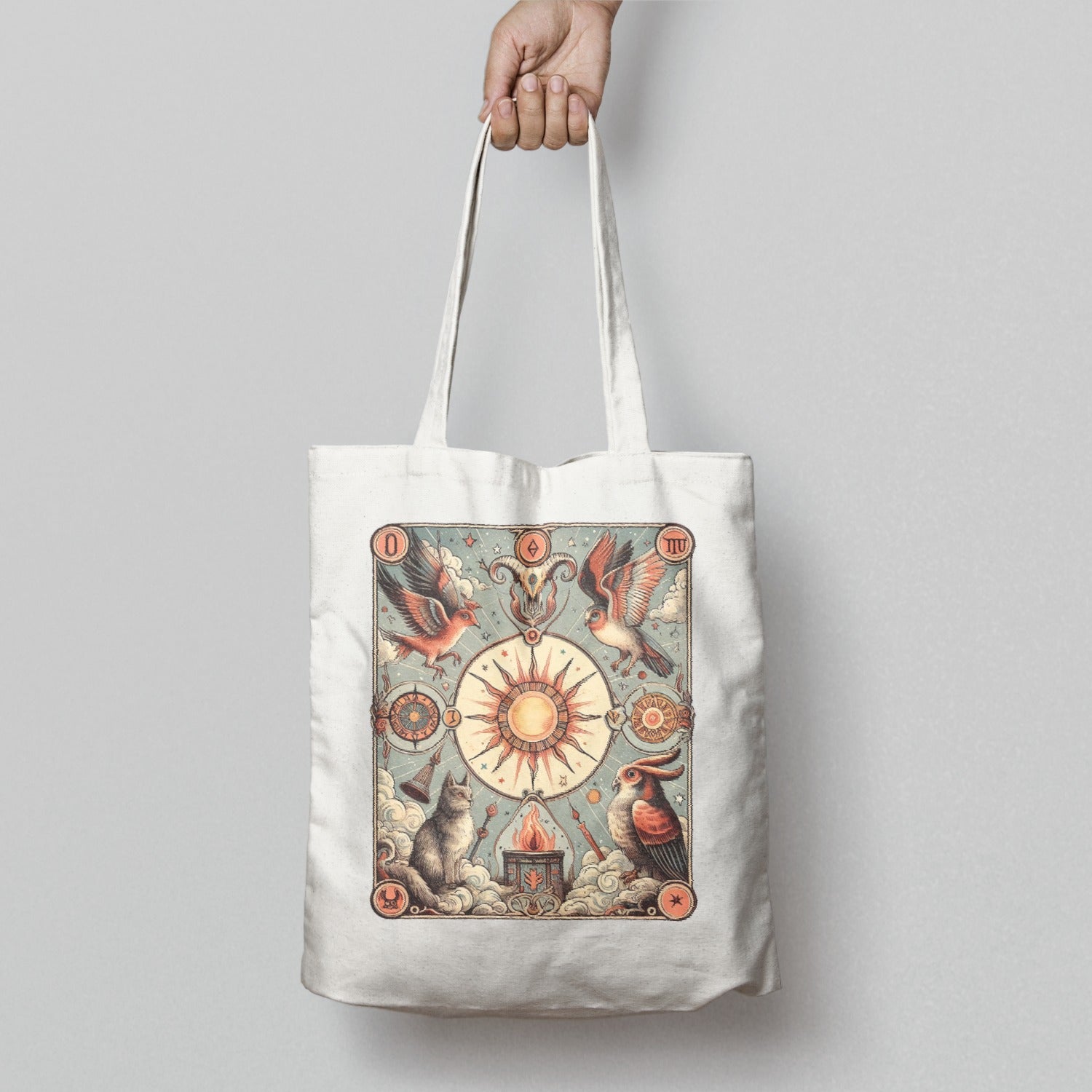 Vintage Sun and Animals Design Tote Bag Product