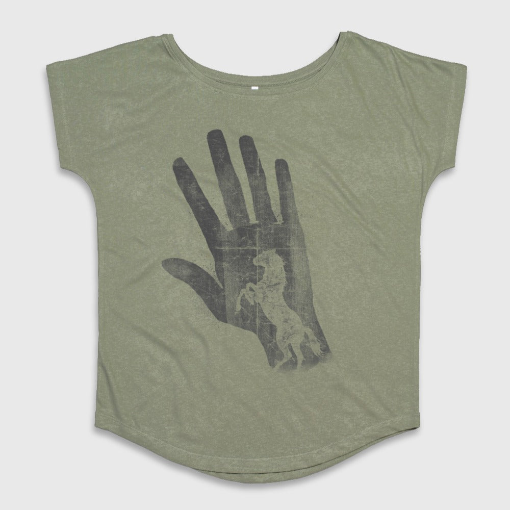 Hand Print with Horse Graphic T-Shirt