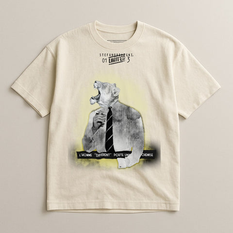 Humorous Graphic Print Crew Neck Short Sleeve Shirt