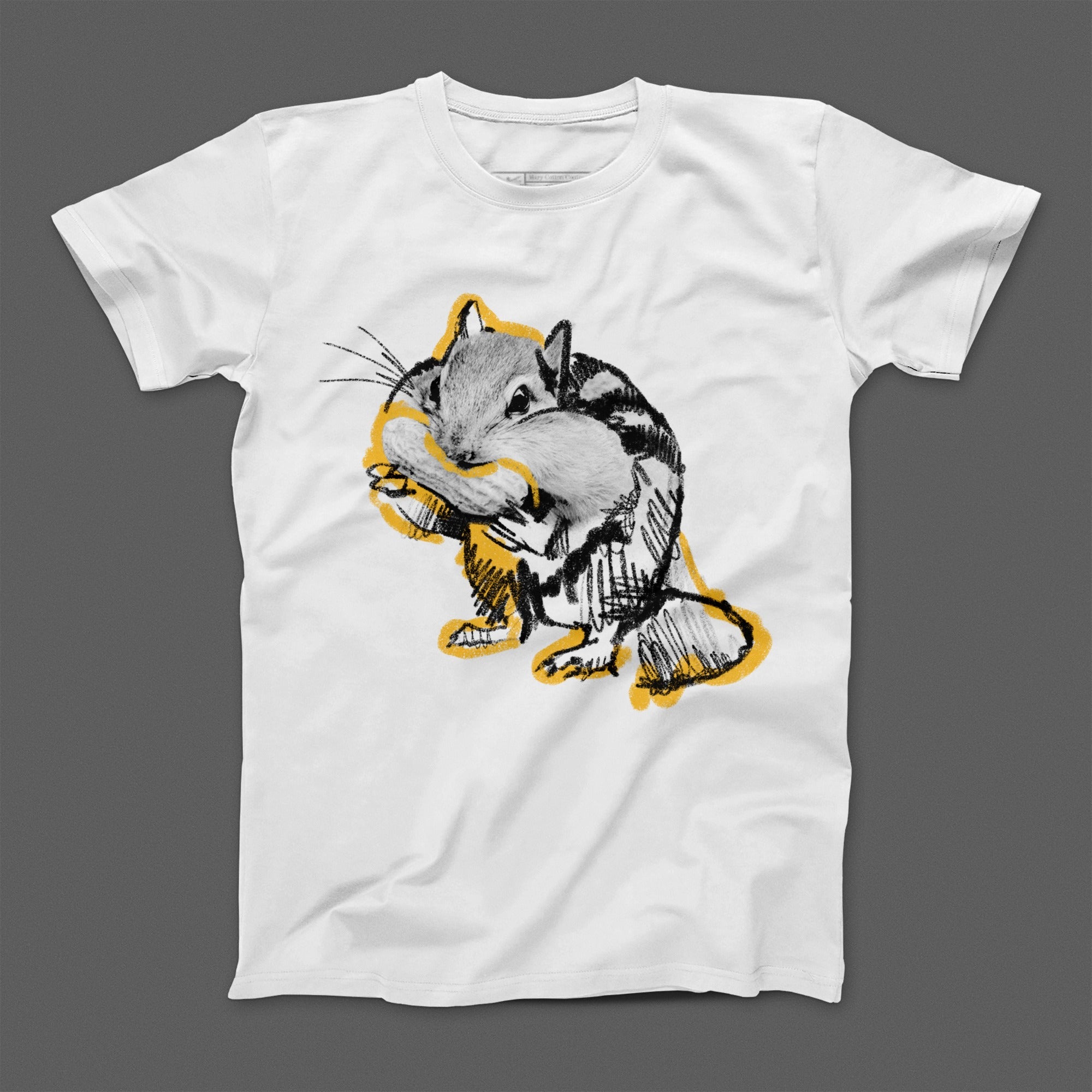 Adorable Sketch of a Squirrel Graphic T-shirt