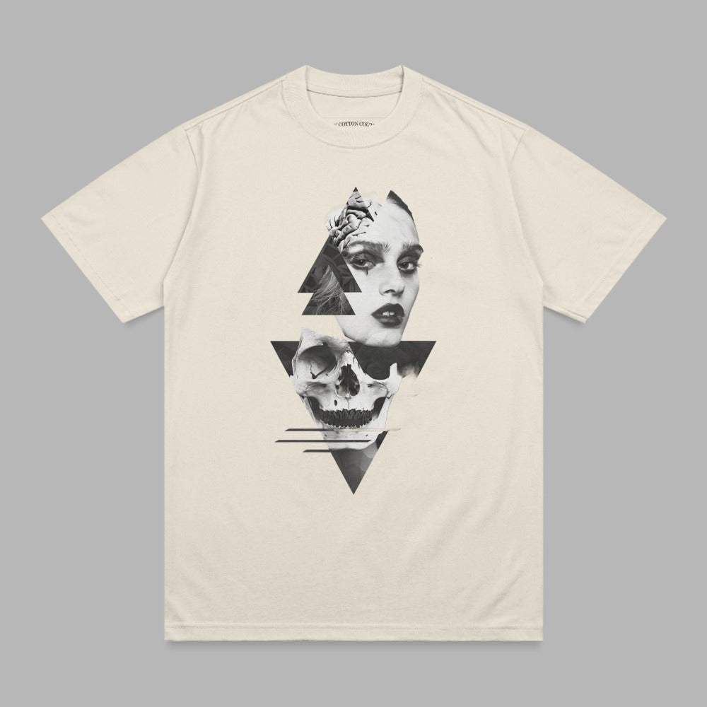 Abstract Woman Face Skull Geometric Triangles product type