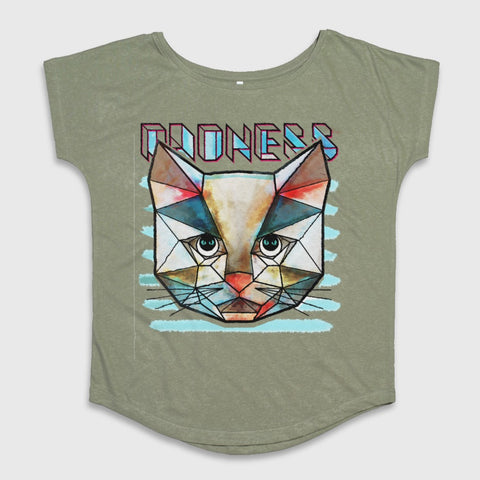 Geometric Cat Goodness Graphic Short Sleeve Shirt Product