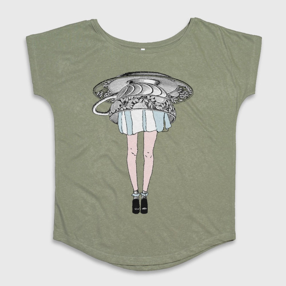 Whimsical Teapot Dress Graphic Short Sleeve Top