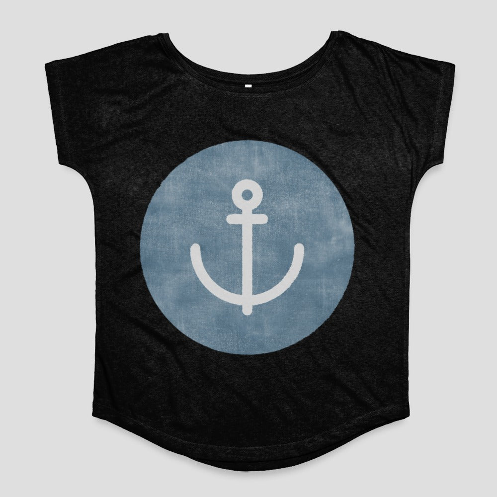 Anchor Design on Black Short Sleeve T-shirt