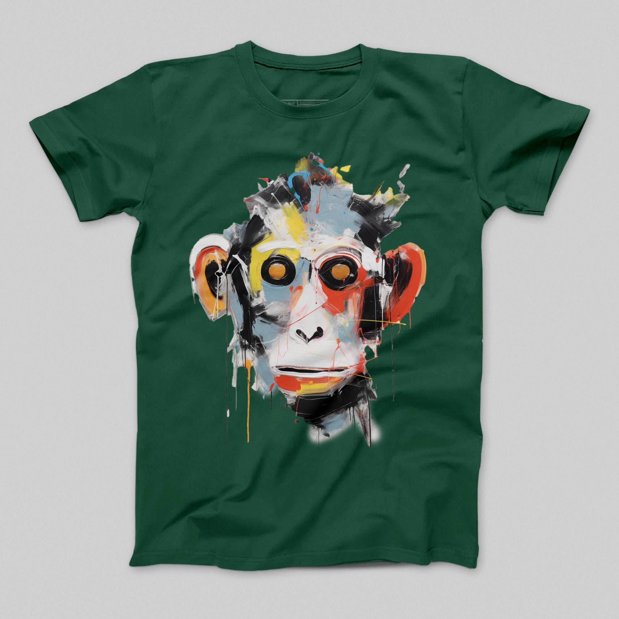 Abstract Colorful Monkey Face Graphic T-Shirt Product