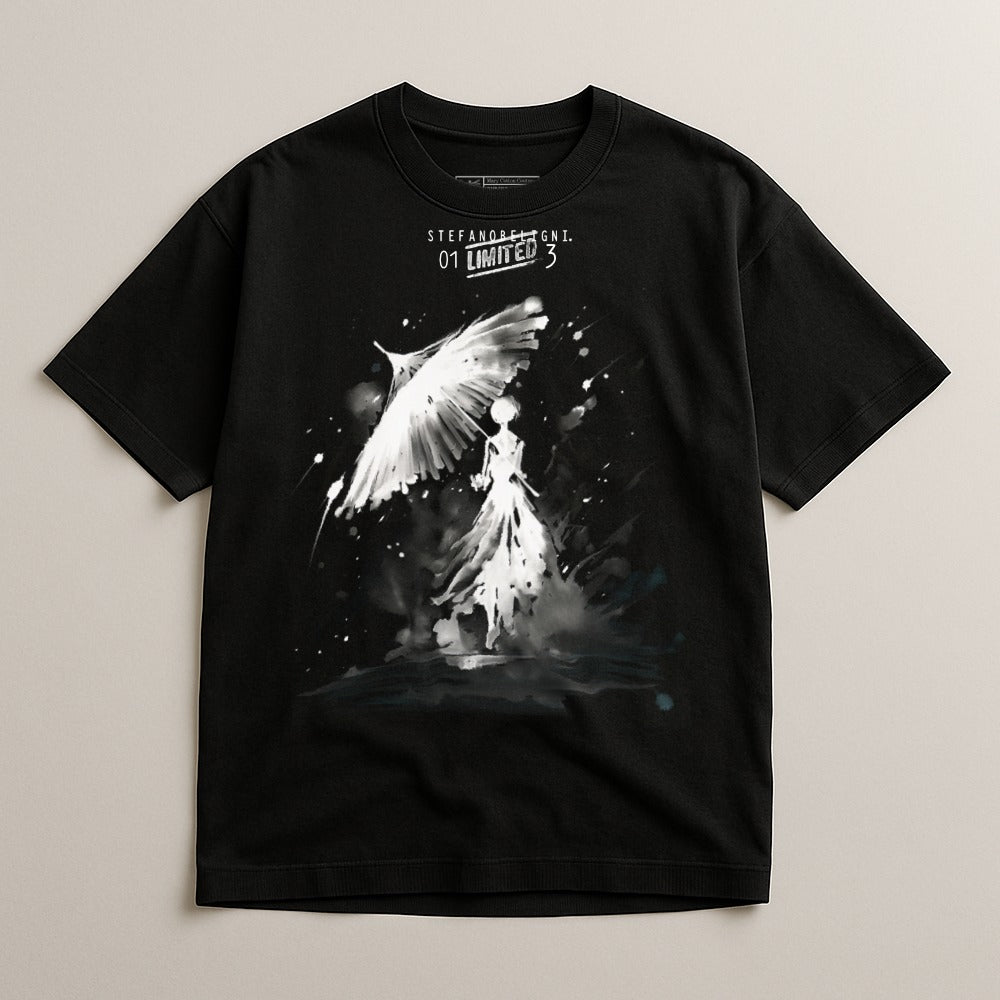 Stef And AI 01 Limited 3 Angel Wings Graphic T-Shirt