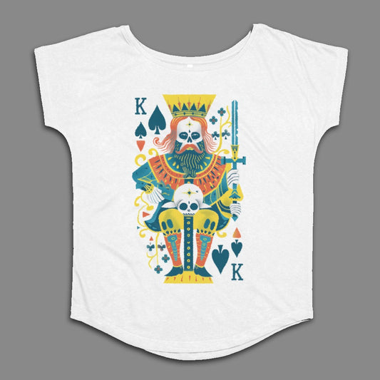 Skull King of Spades Graphic Women's T-shirt