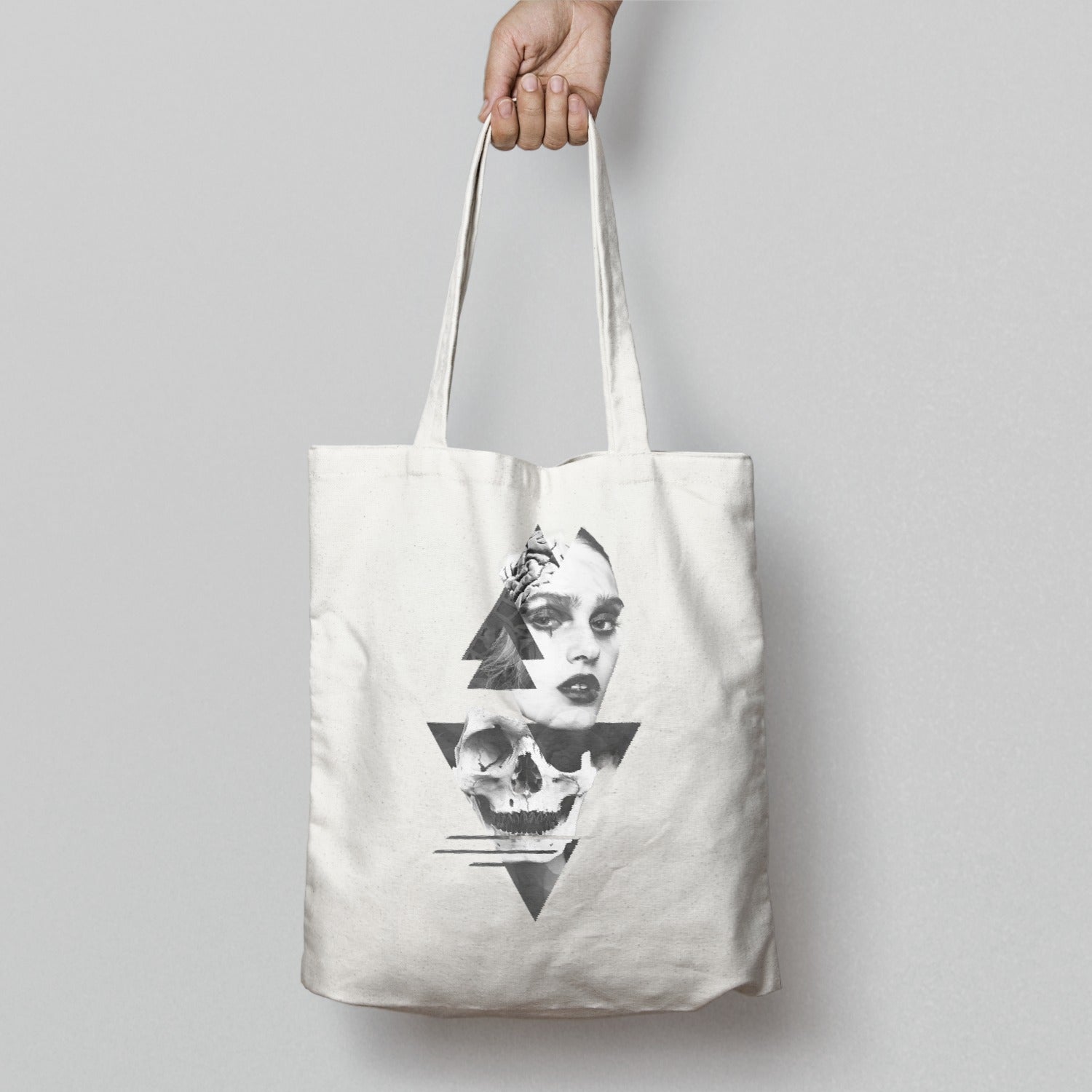 Artistic Skull and Woman Design Tote Bag Product