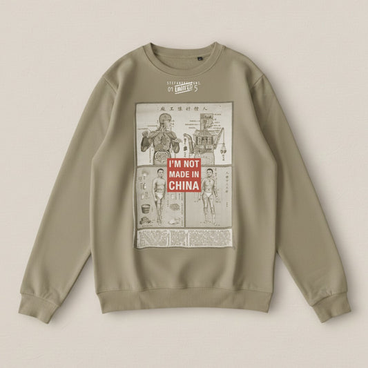 I'M NOT MADE IN CHINA Graphic Print Sweatshirt