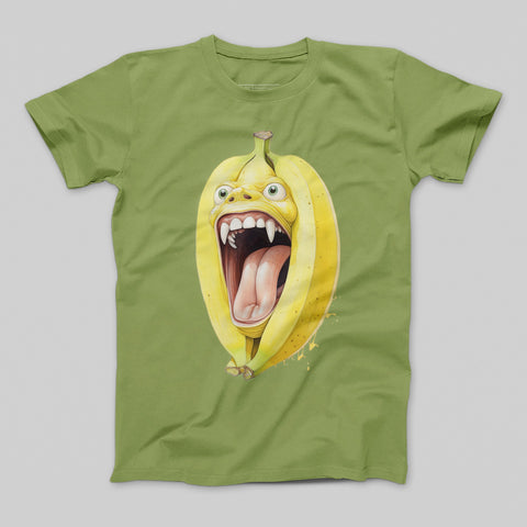 Funny Angry Banana Graphic Tee Shirt