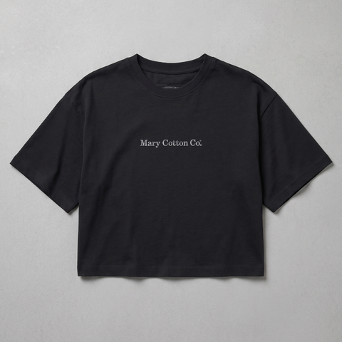 T-shirt donna croppped over Mary Cotton Co.