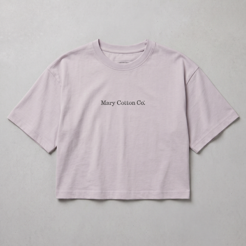 T-shirt donna croppped over Mary Cotton Co.