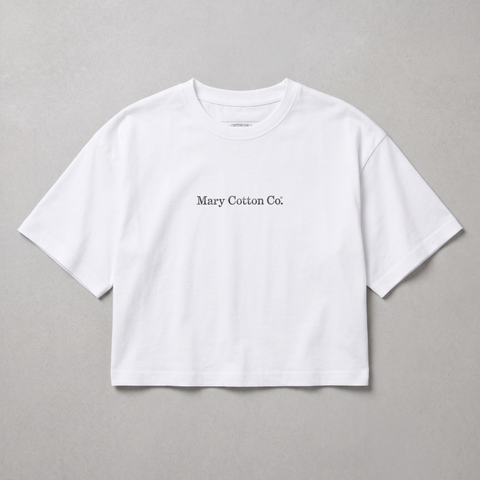 T-shirt donna croppped over Mary Cotton Co.