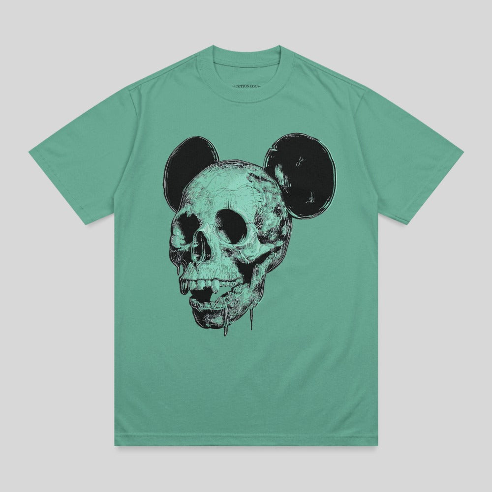 Green Skull Mouse Ears Dripping Macabre Design product type