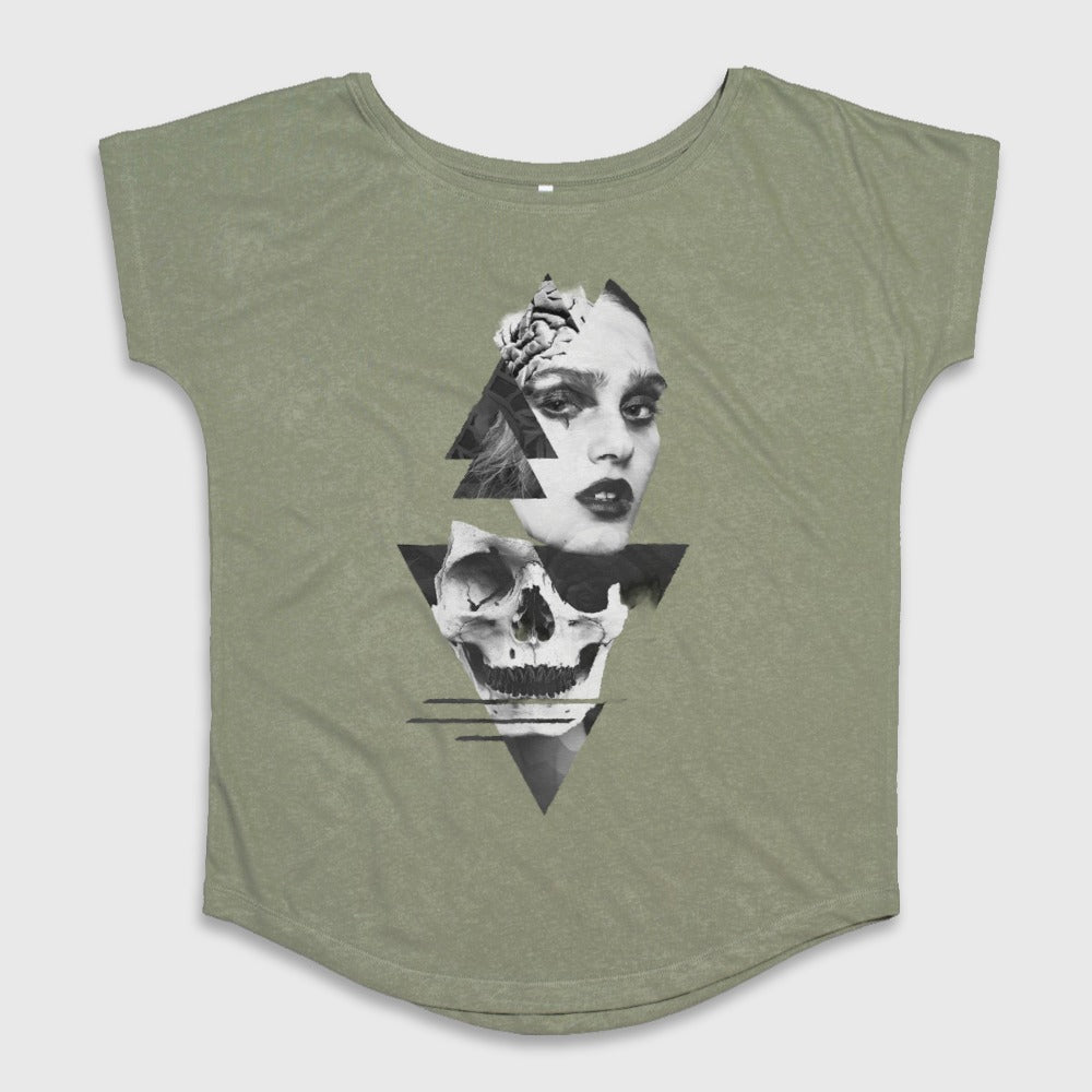 Gothic Art Triangle Skull Women's T-Shirt