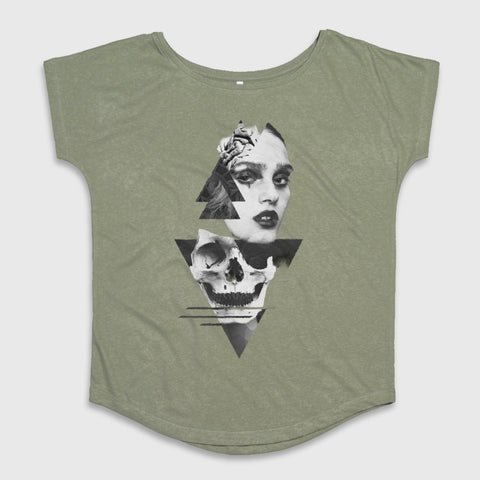 Gothic Art Triangle Skull Women's T-Shirt