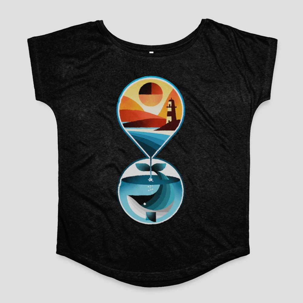Sunset and Ocean Hourglass Design Women's T-Shirt