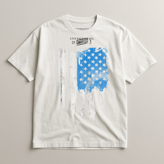 Stars and Stripes Artistic Graphic Tee