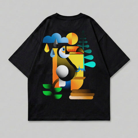 Abstract Geometric Toucan Sun Rain Nature Black product type