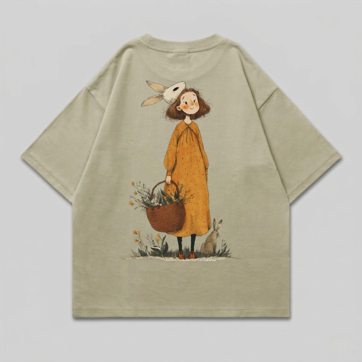 Girl bunny mask basket flowers rabbit illustration product type
Whimsical Girl
Bunny Mask Design
Floral Basket Art
Rabbit Illustration
Cute Cottagecore
Nature Inspired Tee
Artistic Apparel
Graphic TShirt
Meadow Scene
Sweet Character
Fairy Tale Style
Unique Print
Springtime Outfit
Garden Theme
Animal Lover
Hand Drawn Art
Comfort Wear
Stylish Graphic
Aesthetic Clothing
Casual Tee