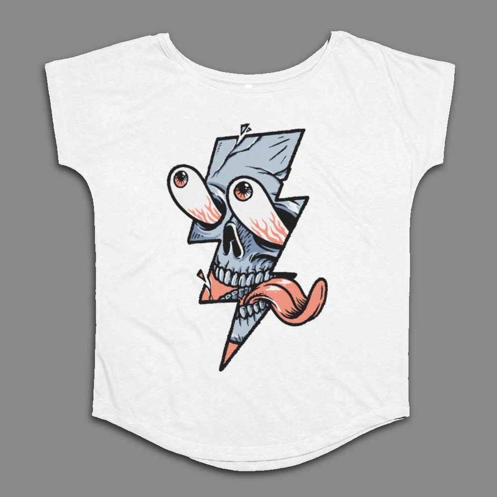 Skull with Bolt and Eyeballs Graphic T-Shirt