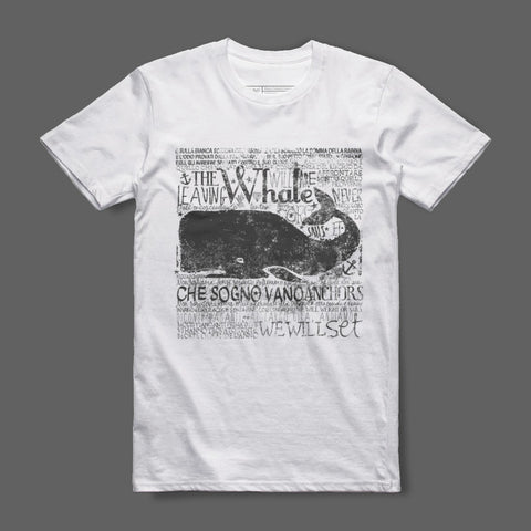 Vintage Whale Graphic Print White T-shirt