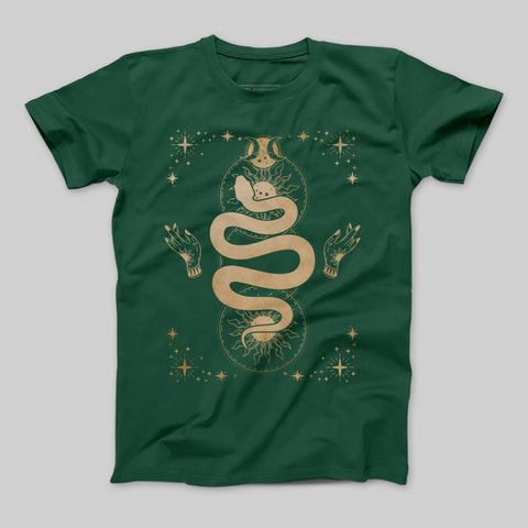 Mystic Snake and Stars Graphic T-Shirt