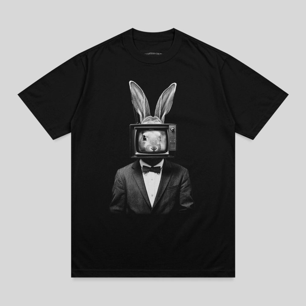 Rabbit Head Television Man Suit Bowtie Graphic product type