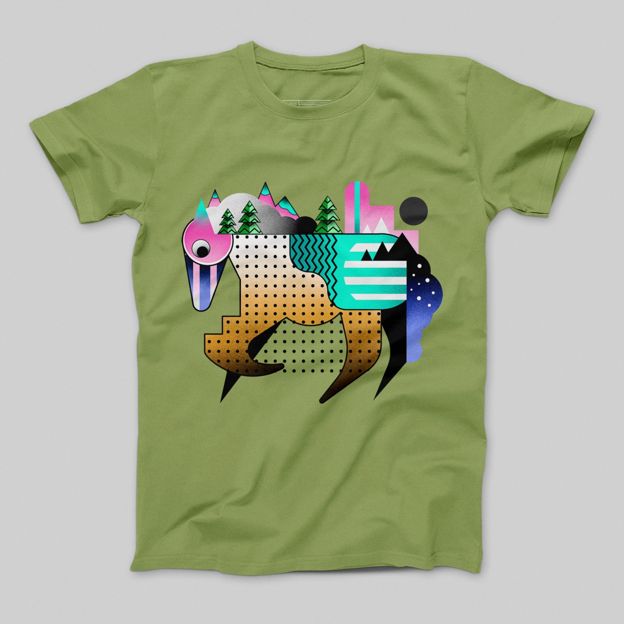 Abstract Geometric Landscape Art Design T-Shirt