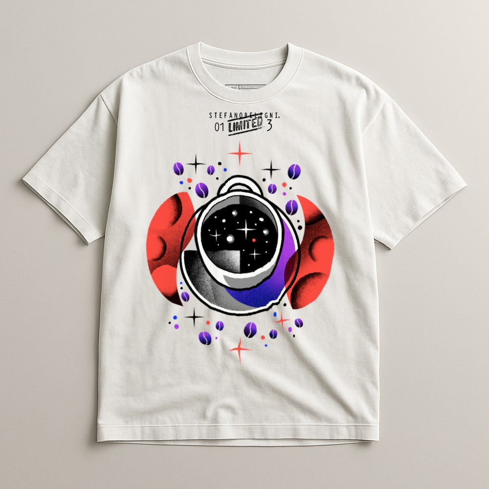 Unique Space-Themed Graphic Astronaut Artwork T-shirt