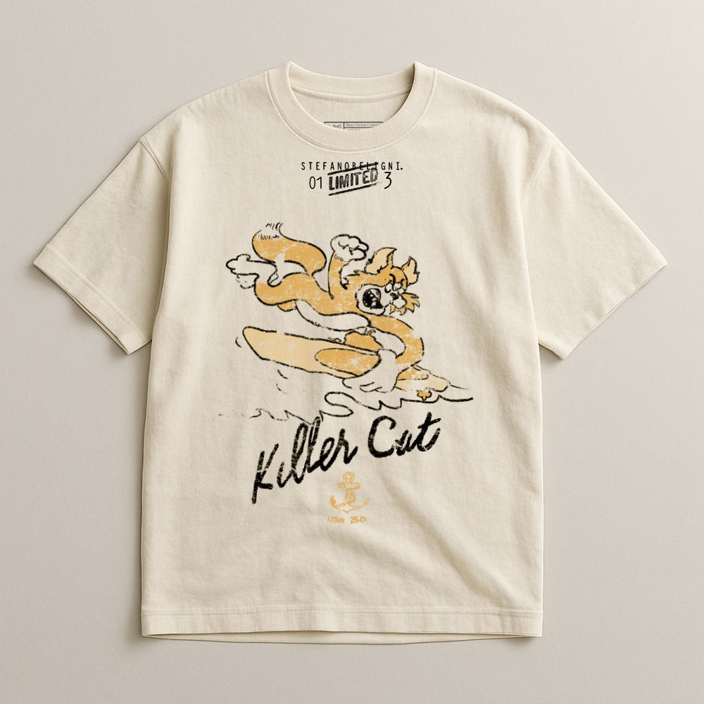 Limited Edition Killer Cat Graphic T-Shirt