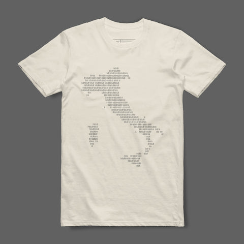 Graphic T-shirt with Text Shaped Like Italy Outline