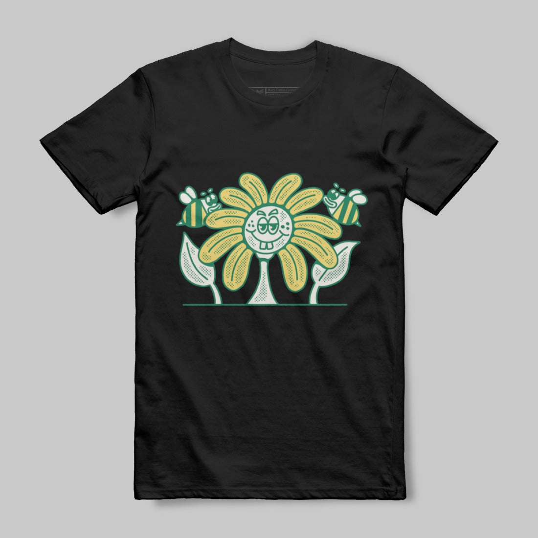 Happy Flower and Bees Graphic Design Shirt