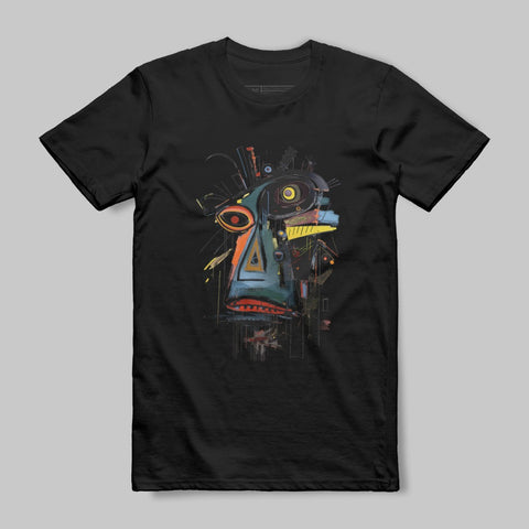 Colorful Abstract Face Art Design T-shirt