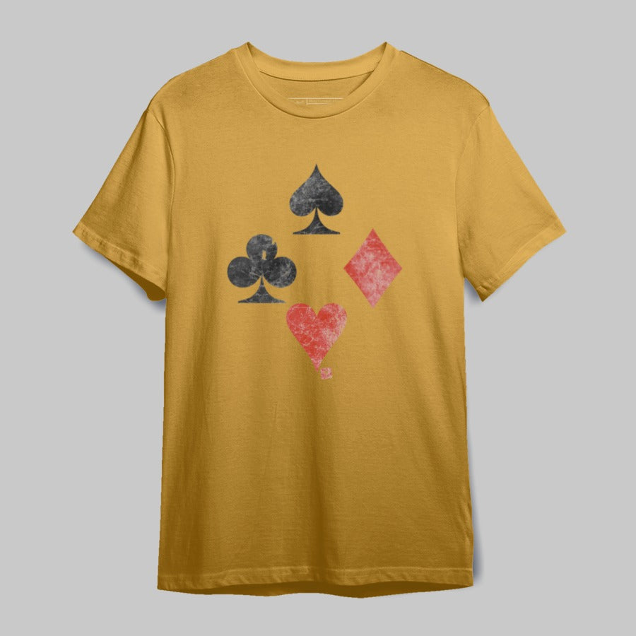 Vintage Playing Card Suit Symbols Graphic Tee Product
