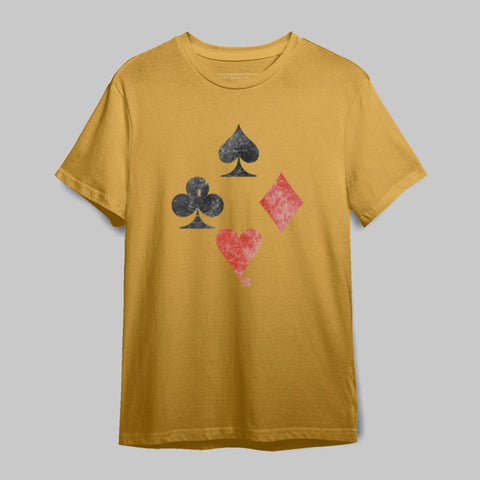 Vintage Playing Card Suit Symbols Graphic Tee Product
