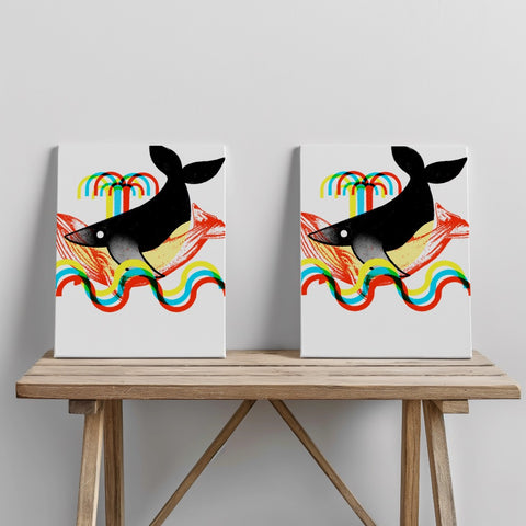 Quadro canvas 3dwhale