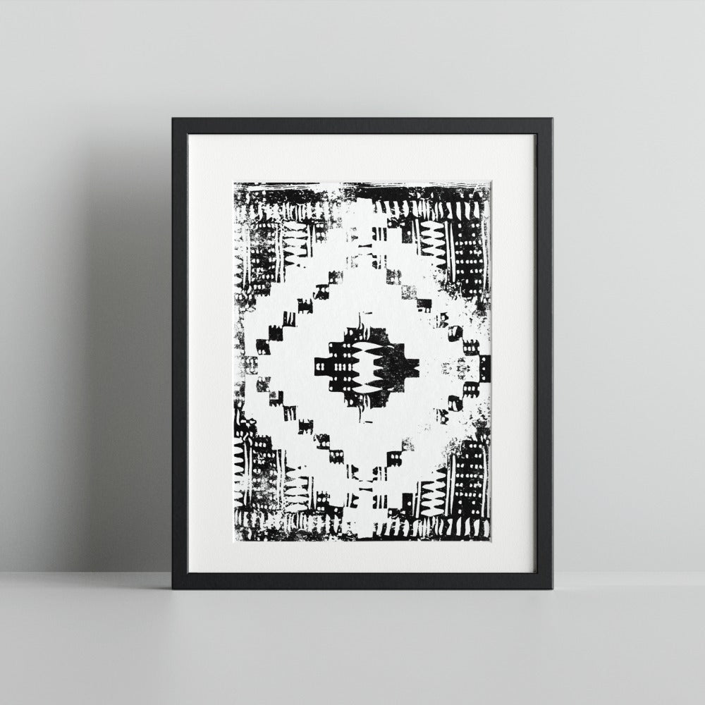 Black and White Abstract Geometric Wall Art Product